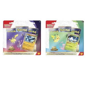 POKEMON TCG 30 ANIVERSARIO 3 PACKS Y COLECCIÓN DE STICKERS EXEGGUTOR / LUCARIO