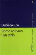 CÓMO SE HACE UNA TESIS: TÉCNICAS Y PROCEDIMIENTOS